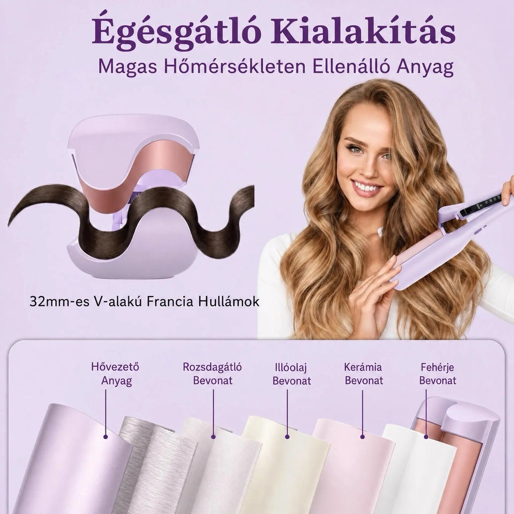 Hajhullámosító Lap Gyönyörű Hullámokért – Wavie™