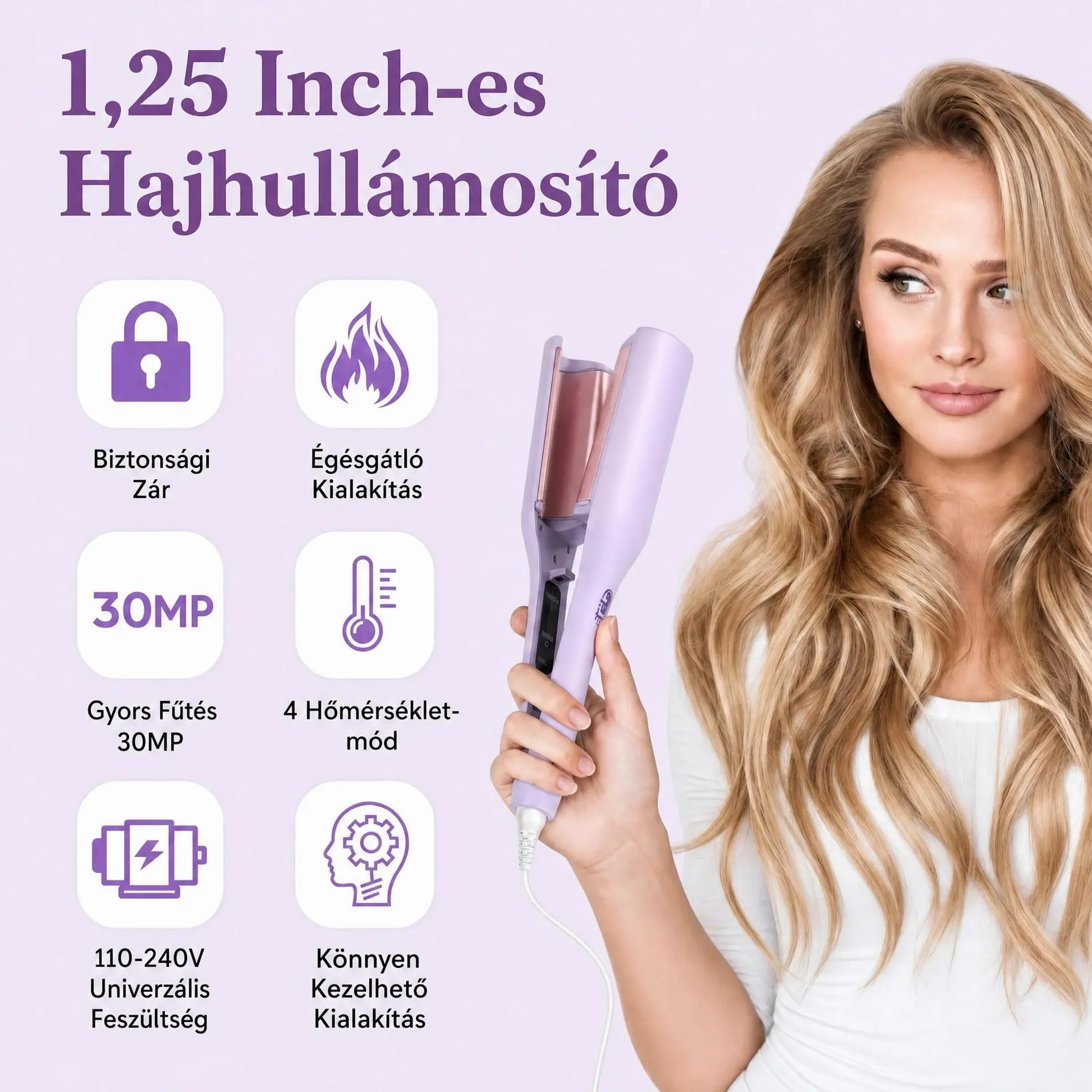 Hajhullámosító Lap Gyönyörű Hullámokért – Wavie™