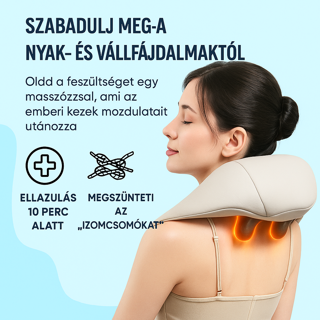 CerviCare – Professzionális nyakmasszírozó, mint egy igazi masszázs