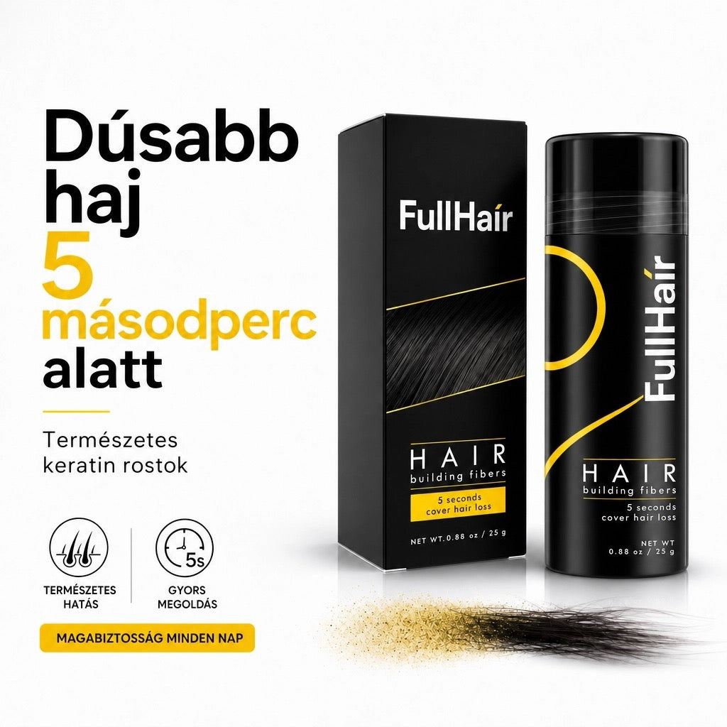 FullHair - Keratín Rostok Hajsűrítéshez 25G, Vízálló, Uniszex